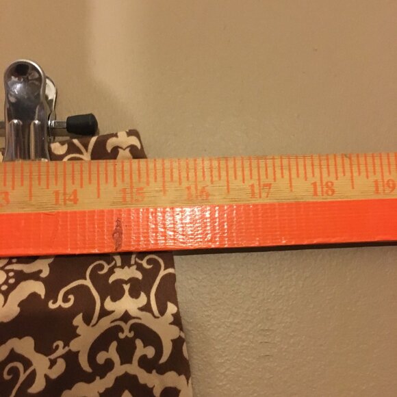 Talbots Brown Cream Damask Print Stretch Pants Size 8 Petite Cotton Blend - Picture 7 of 10